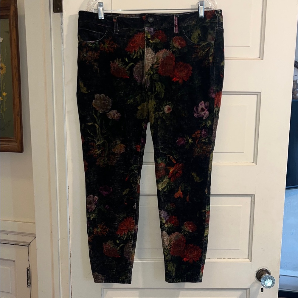 Floral Velvet Jeans